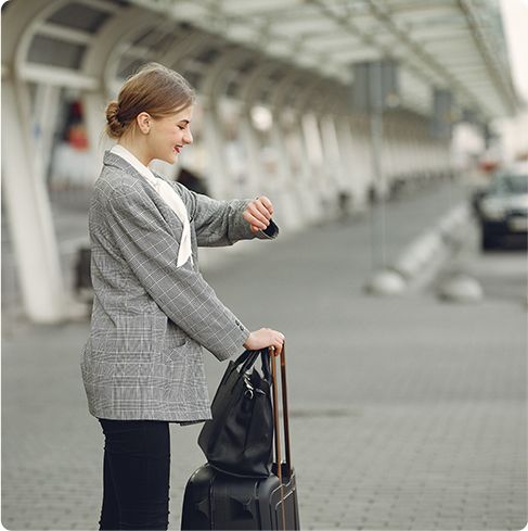 Cliente esperando taxi